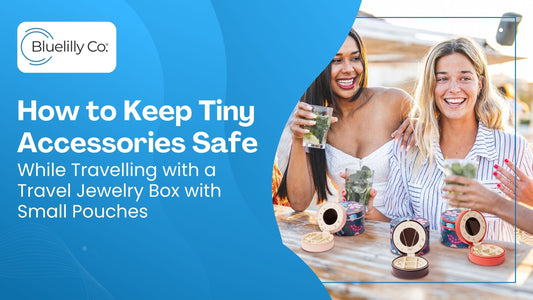 Travel Jewelry Box with Small Pouches Keep Tiny Accessories