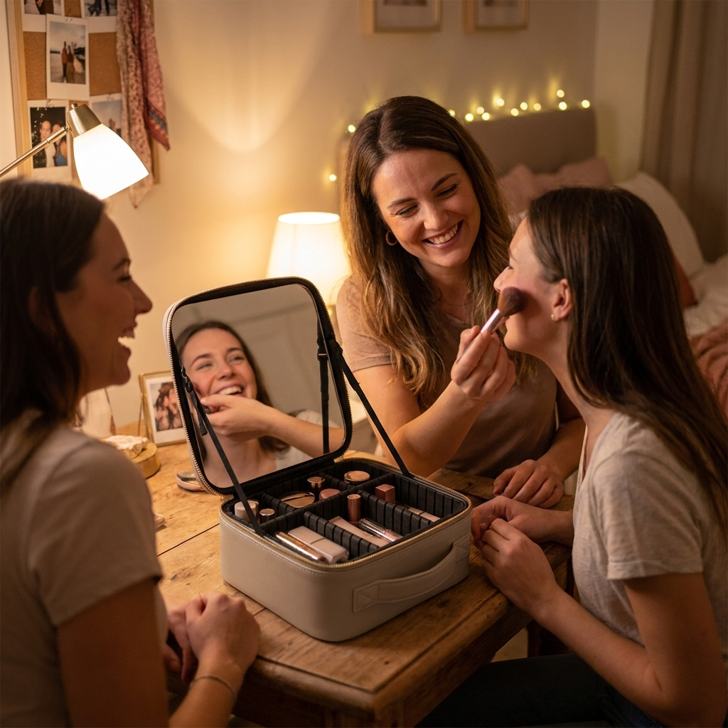 Portable Makeup Case with Mirror